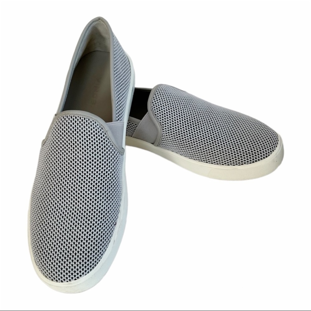 Vince Light Gray Woven Mesh Slip-On Sneakers Size 7 /EU37